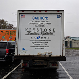 Keystone Furniture Galleries cargo vehicle